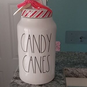 Rae Dunn "CANDY CANES" Canister
